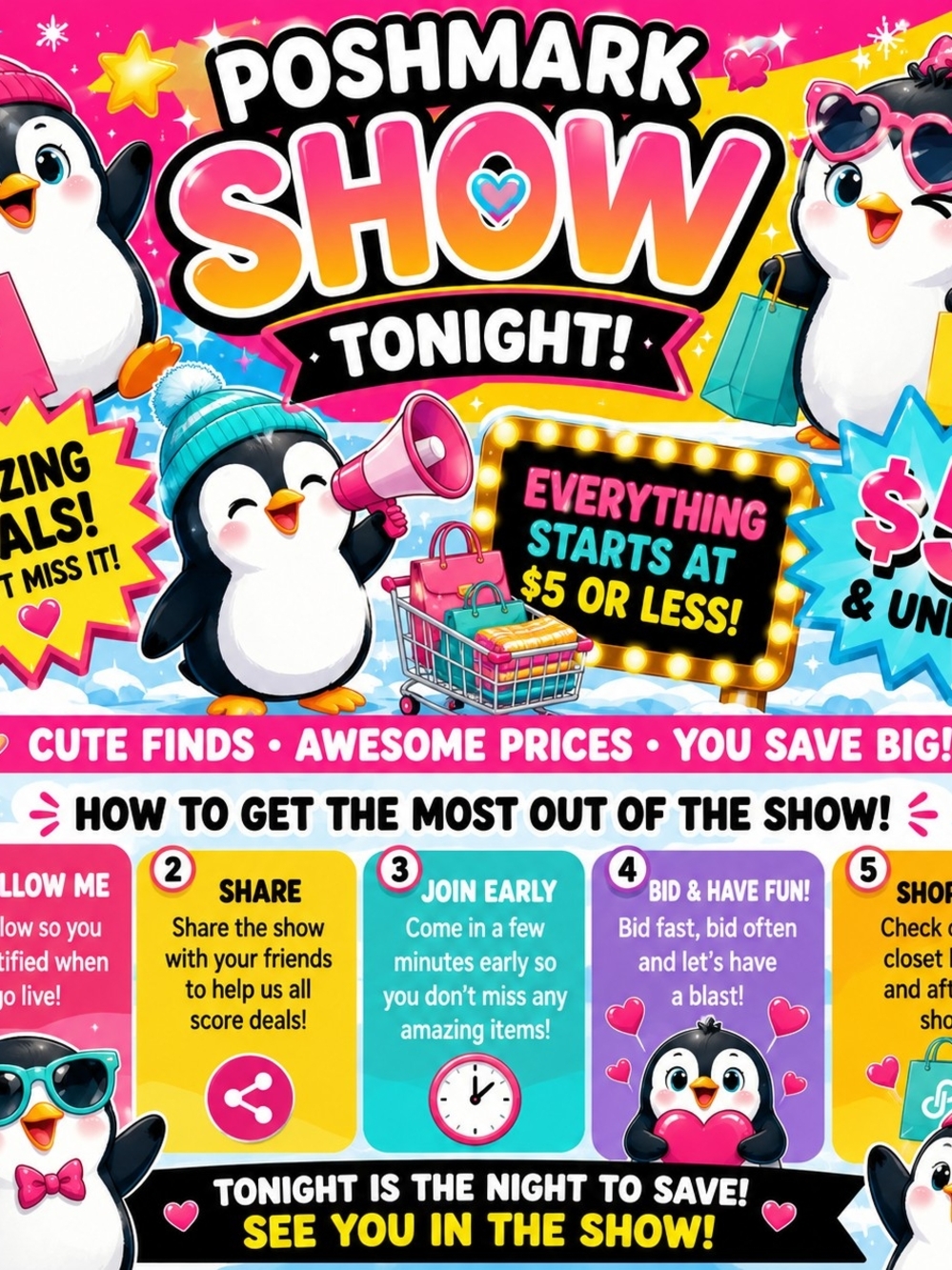 🐧 $5 & UNDER CLEAROUT 🔥 EVERYTHING MUST GO! 🛍️